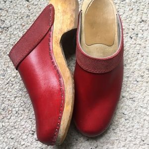 Vintage Swedish wooden clogs